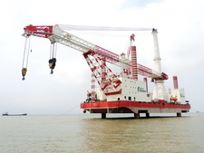 700t Offshore Mast Type Crane On Platform